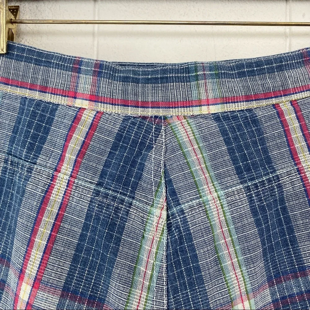 Vintage The Relay Company Plaid Button Front Skort Mini Skirt Size Small 26" - Picture 12 of 13